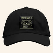 Hawthorne Heights Merch Hawthorne Heights Skeleton Club Embroidered Hat Gifts For Rock Lovers - Lilybirchmarket