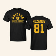 Heated Rivalry Merch Ilya Rozanov 81 Boston Raiders Black T-Shirt Gifts For Hockey Lovers - Lily Birch Market