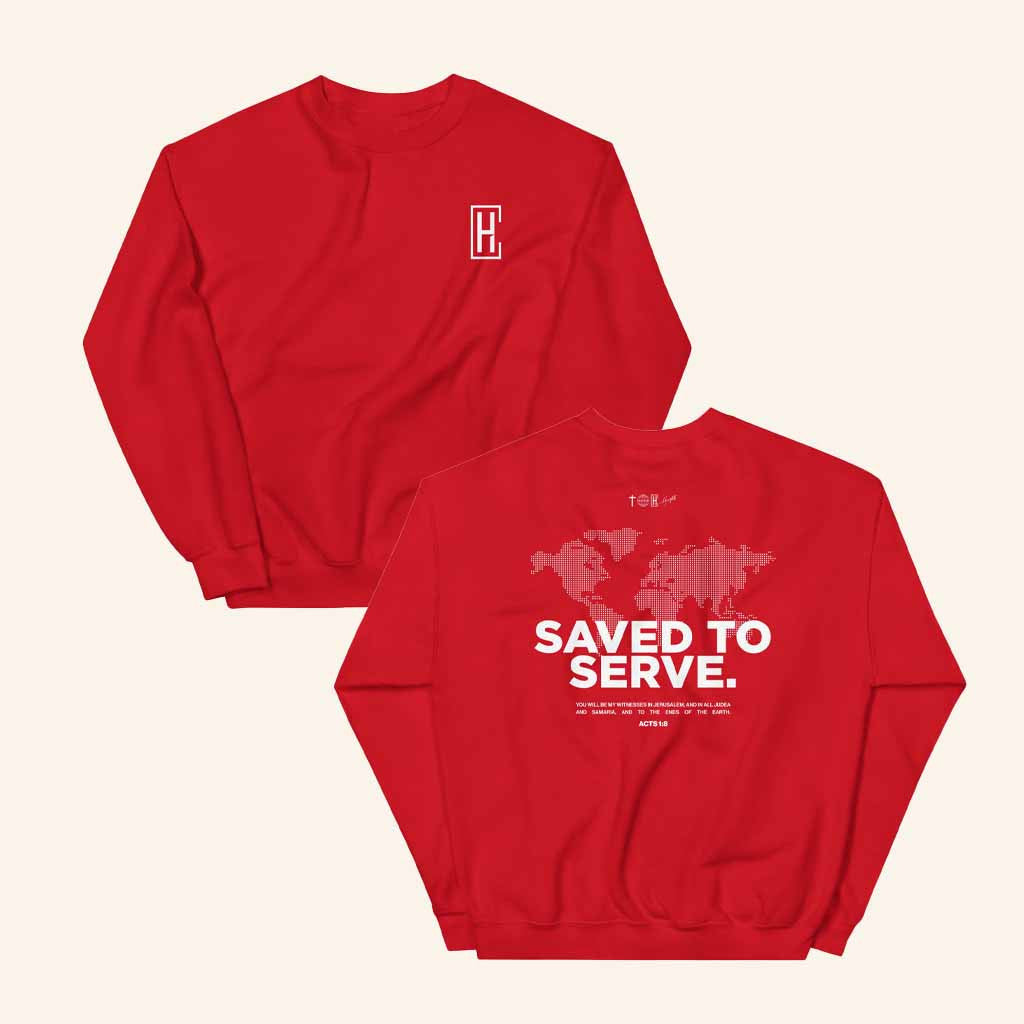 Heights Church Merch Saved To Serve Sweatshirt Christian Gifts For Him - Lilybirchmarket