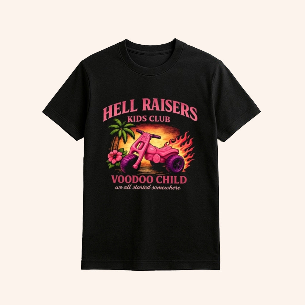 Hell Raisers Kids Club Voodoo Child Tricycle Shirt We Are Started Somewhere T-Shirt Gifts Ideas - Lily Birch Market