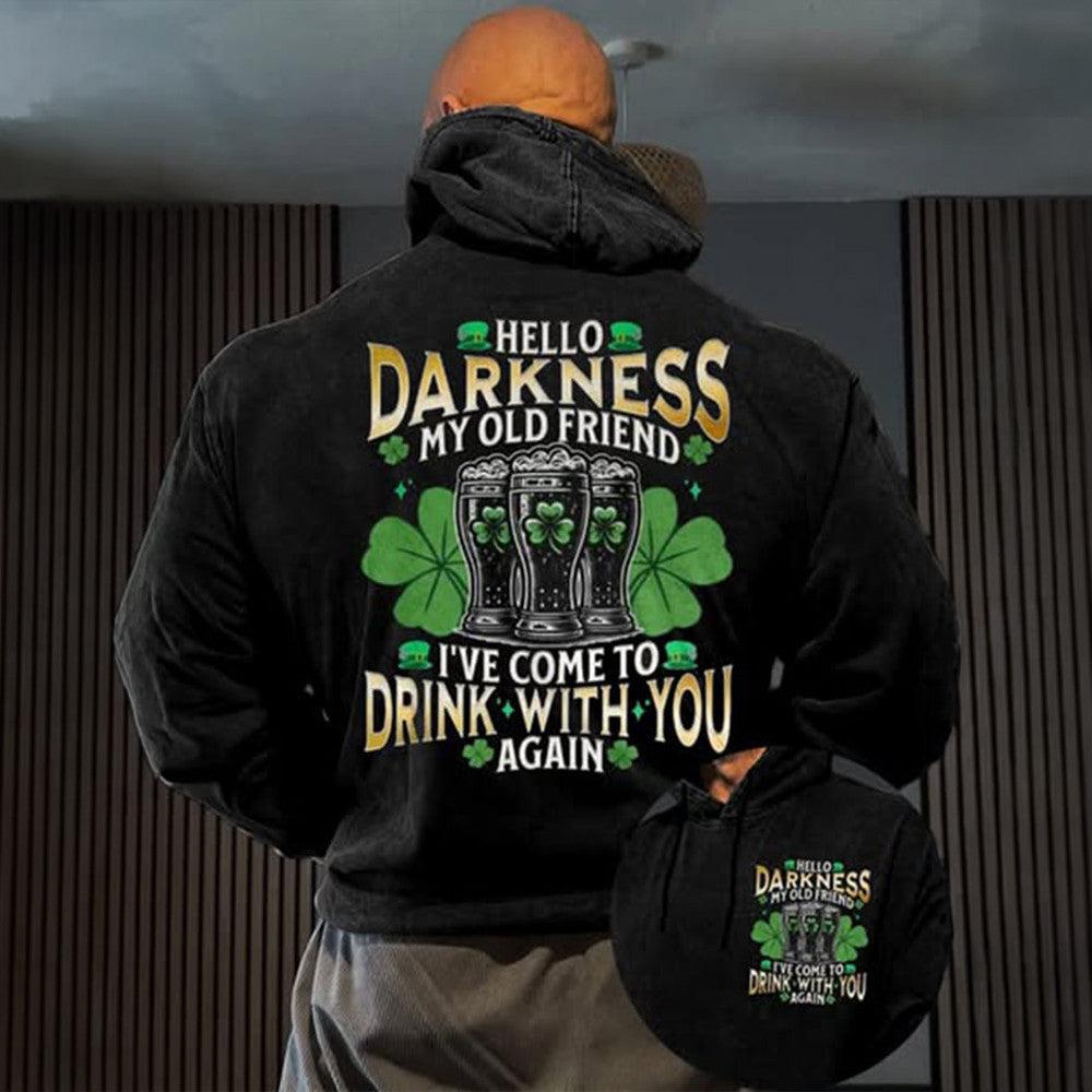 Hello Darkness My Old Friend Hoodie Guinness Beer Hoodie Best Saint Patrick's Day Present - Lilybirchmarket