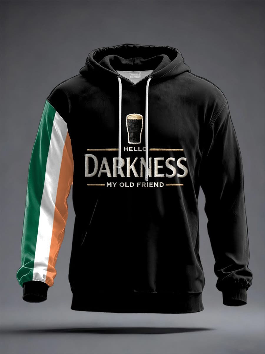 Hello Darkness My Old Friend Hoodie St Patty's Day Apparel Cool Gifts For Guys Ireland - Lilybirchmarket