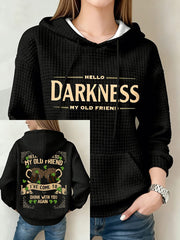 Hello Darkness My Old Friend Hoodie St Pattys Day Womens Clothing Gifts For Wife - Lilybirchmarket
