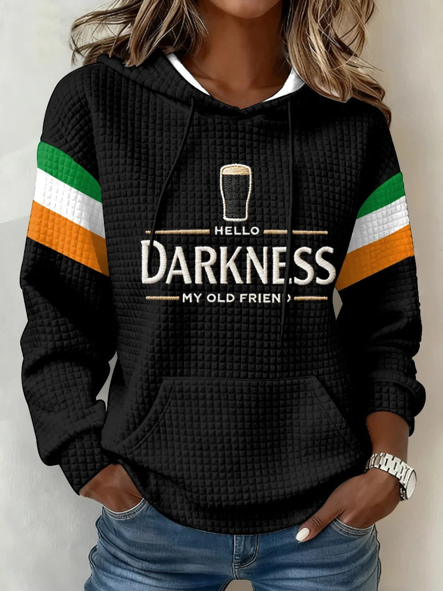 Hello Darkness My Old Friend Hoodie Women's Funny St Patrick's Day Apparel Gifts Ideas - Lilybirchmarket