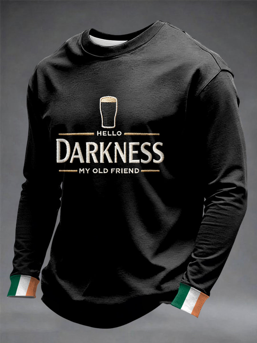 Hello Darkness My Old Friend Long Sleeve Shirt St Patrick's Day Men's Clothing Gift For Irish - Lily Birch Market