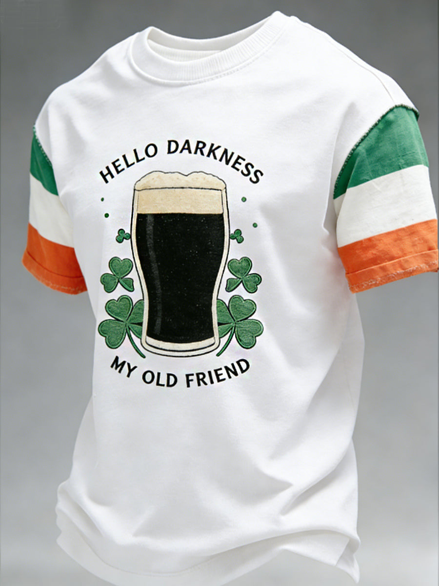  Hello Darkness My Old Friend T-Shirt Best St Patricks Day Shirts Men's Gifts For Ireland - TradiViet