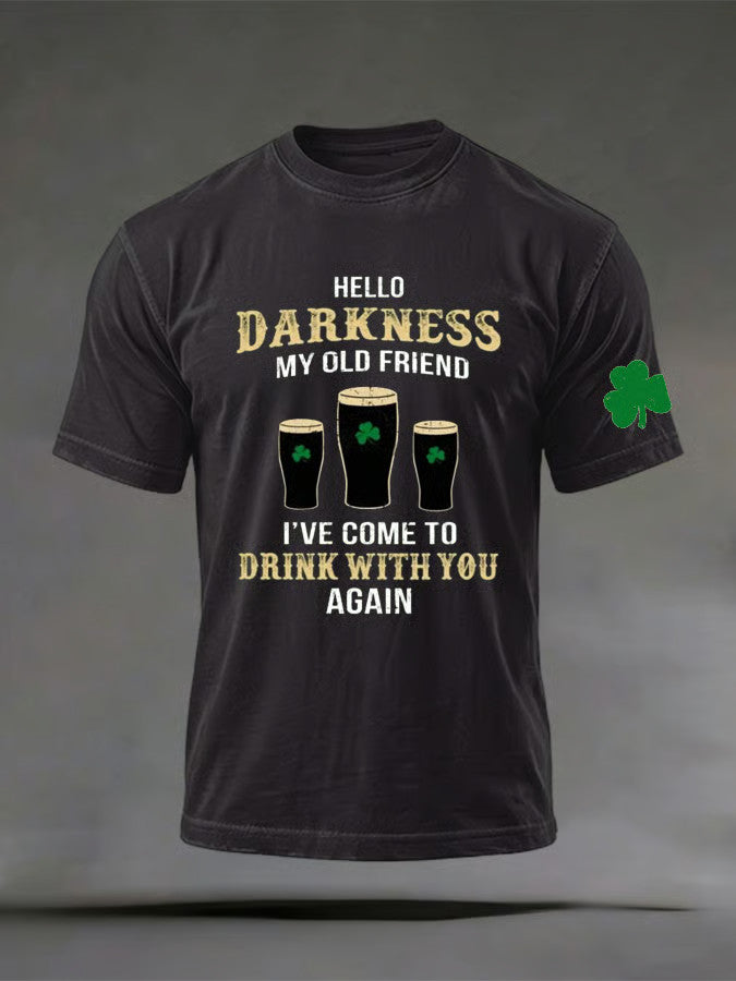 Hello Darkness My Old Friend T-Shirt St Patrick's Day Men's Apparel St Paddy's Day Gifts - Lily Birch Market