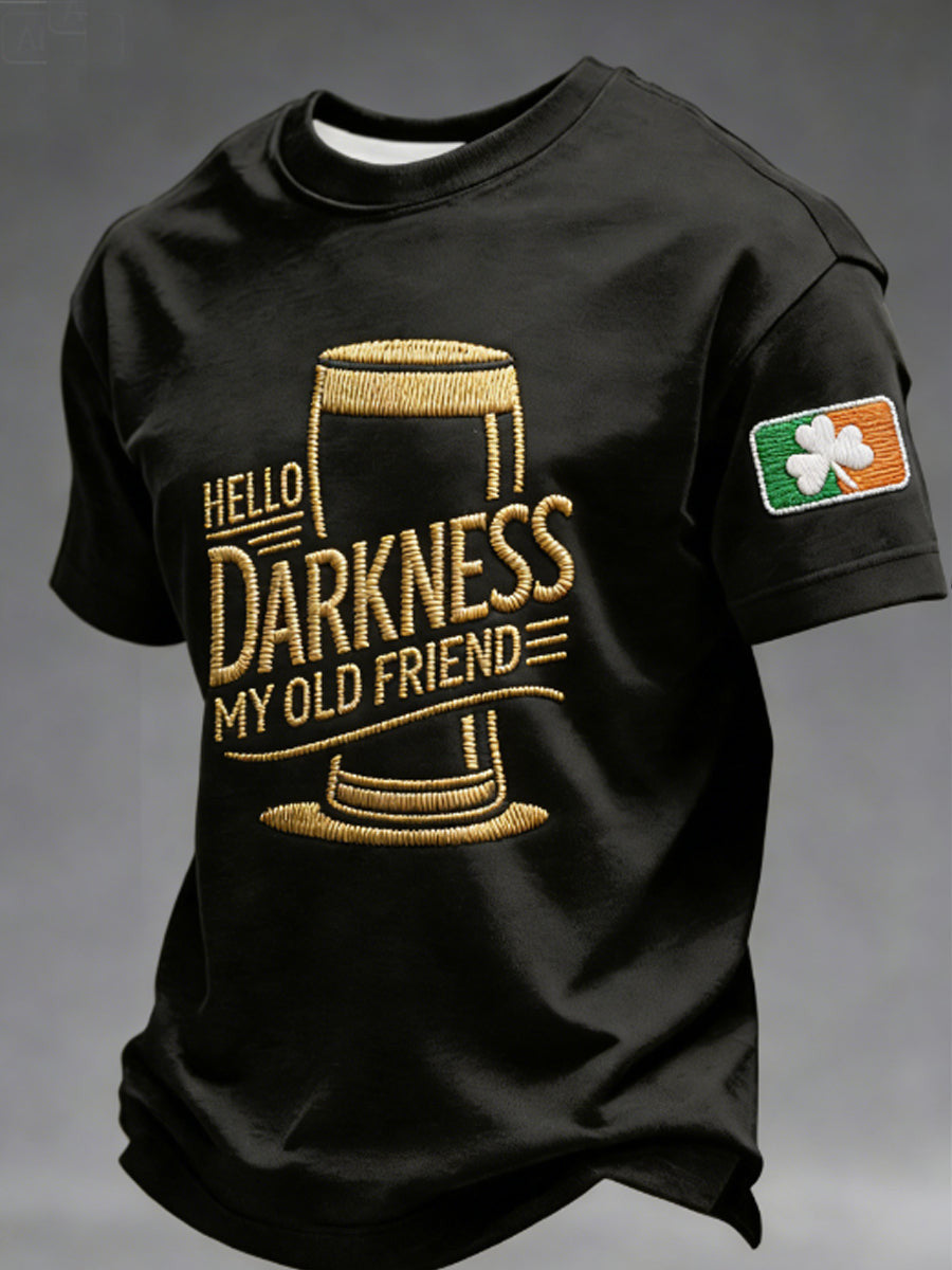 Hello Darkness My Old Friend T-Shirt St Patrick's Day Shirt Gifts For Ireland Husband - Lily Birch Market