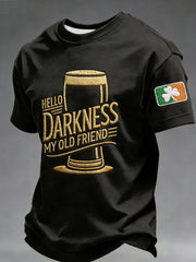  Hello Darkness My Old Friend T-Shirt St Patrick's Day Shirt Gifts For Ireland Husband - TradiViet