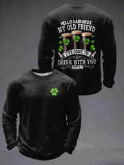  Hello Darkness My Old Friend Waffle Long Sleeve T-Shirt St Patrick's Day Apparel Son Gifts - TradiViet