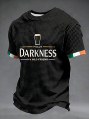  Hello Darkness My Old Friend Waffle T-Shirt St Patrick's Day Shirts Gifts For Ireland - TradiViet