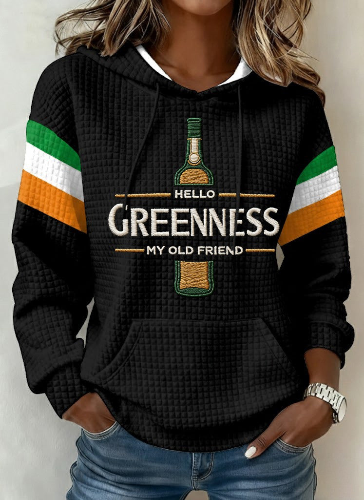 Hello Greenness My Old Friend Irish Jameson Whiskey Hoodie Women's St Patrick's Day Apparel - Lilybirchmarket