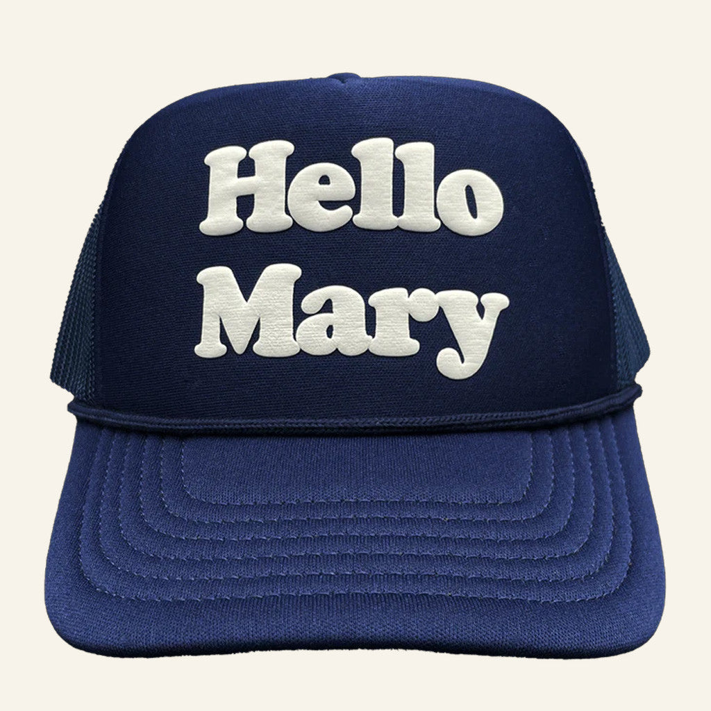 Hello Mary Merch Hello Mary Trucker Hat Christmas Gifts For Young Men - Lilybirchmarket