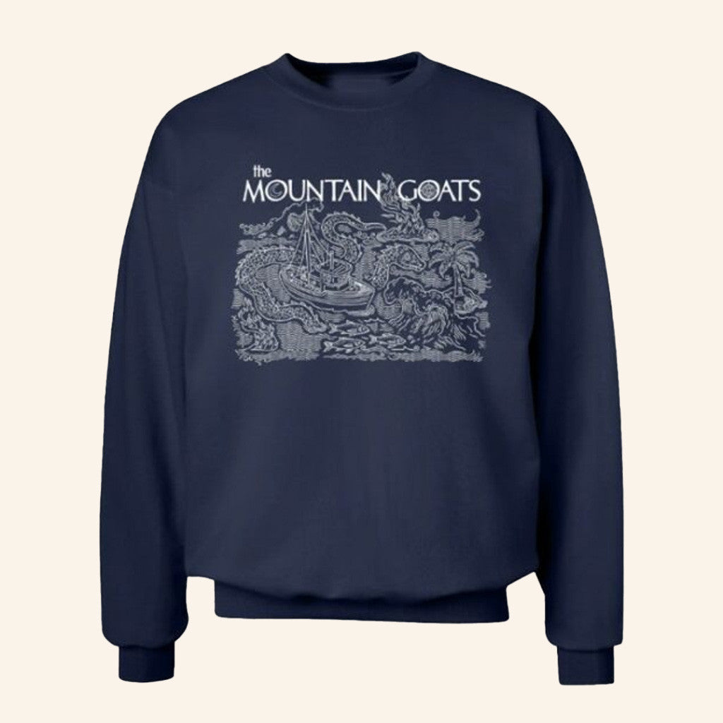 Hello Merch The Mountain Goats Sea Monster Navy Sweatshirt Gift Ideas For Him - Lilybirchmarket