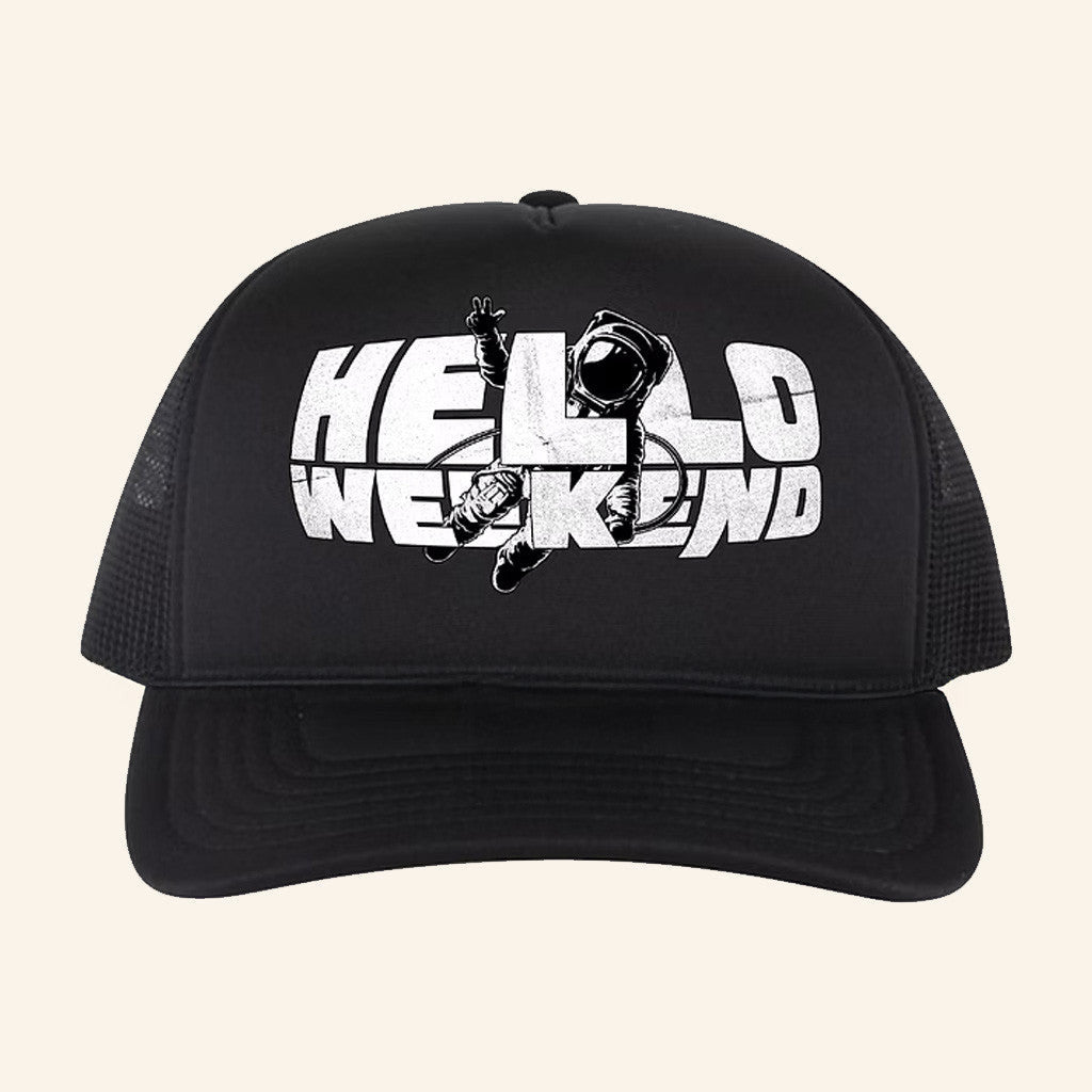 Helloweekendmusic Merch Hw Foam Trucker Hat Present For Husband - Lilybirchmarket