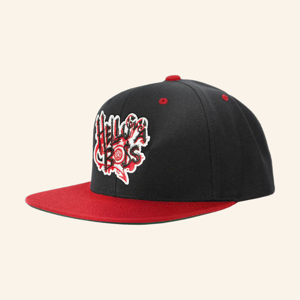 Helluva Boss Merch Helluva Boss Logo Snapback Hat Embroidered Xmas Presents For Him - Lilybirchmarket