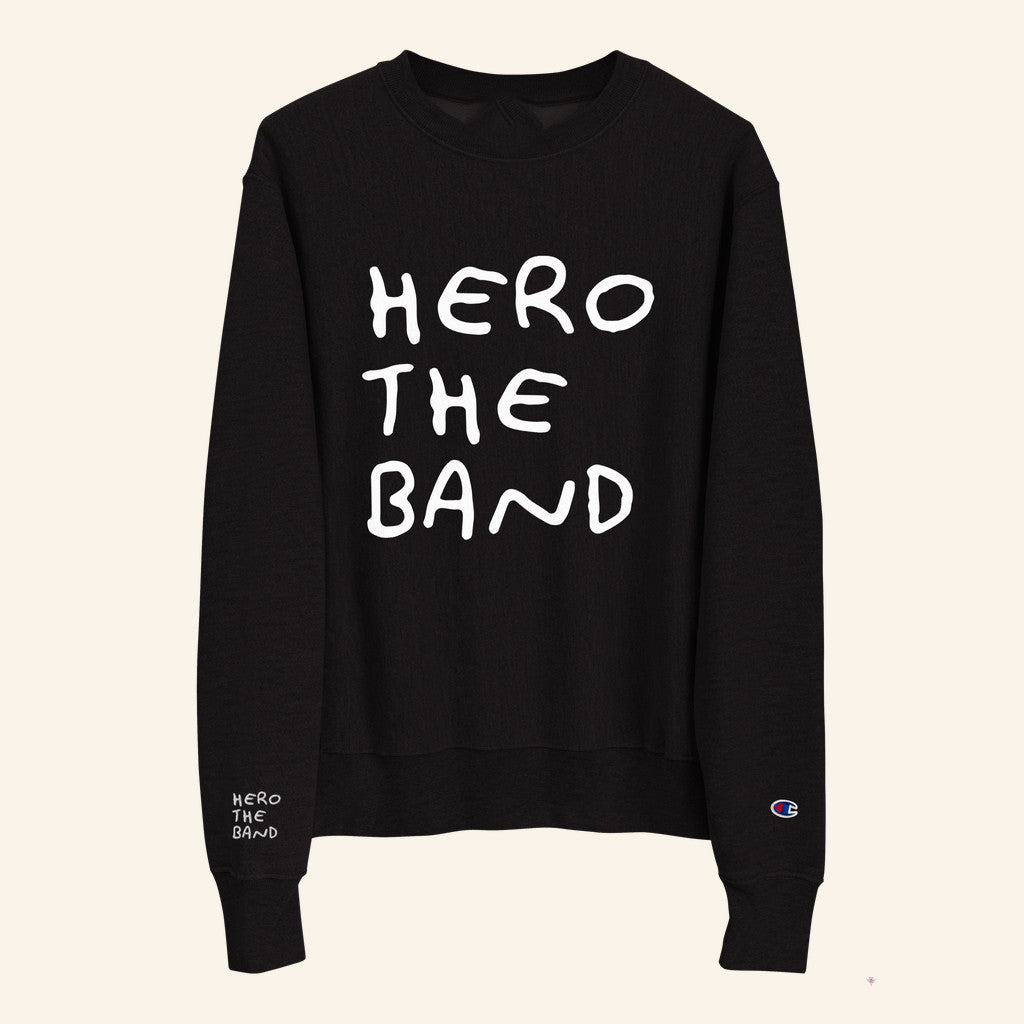 Hero The Band Merch Hero The Band Champion Sweatshirt Gifts For Music Lovers - Lilybirchmarket