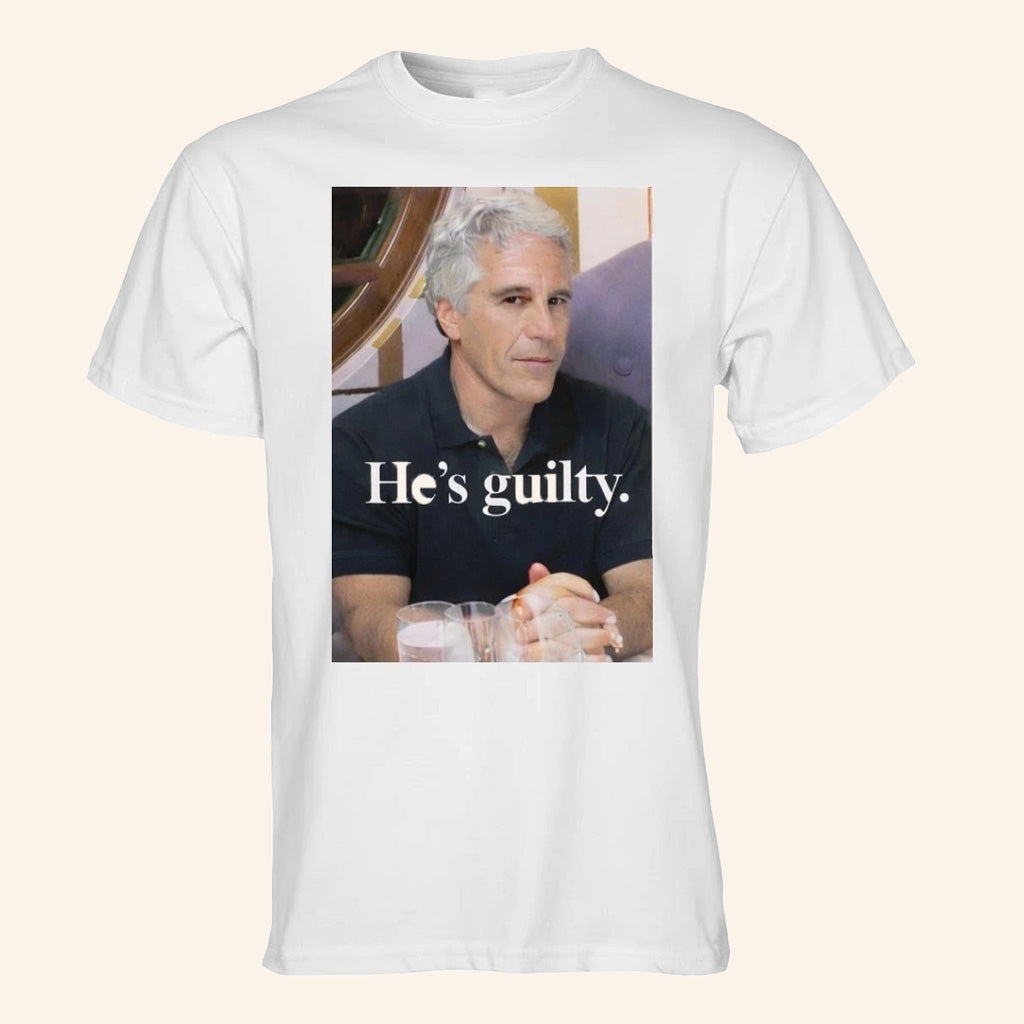 He's Guilty Merch Island T-Shirt Jeffrey Epstein Guilty Shirt Gifts For Adult - Lily Birch Market