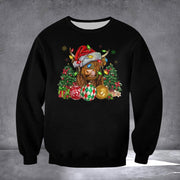 Highland Cow Christmas Sweatshirt Funny Xmas Clothing Gifts For Highland Cow Lovers - Lilybirchmarket