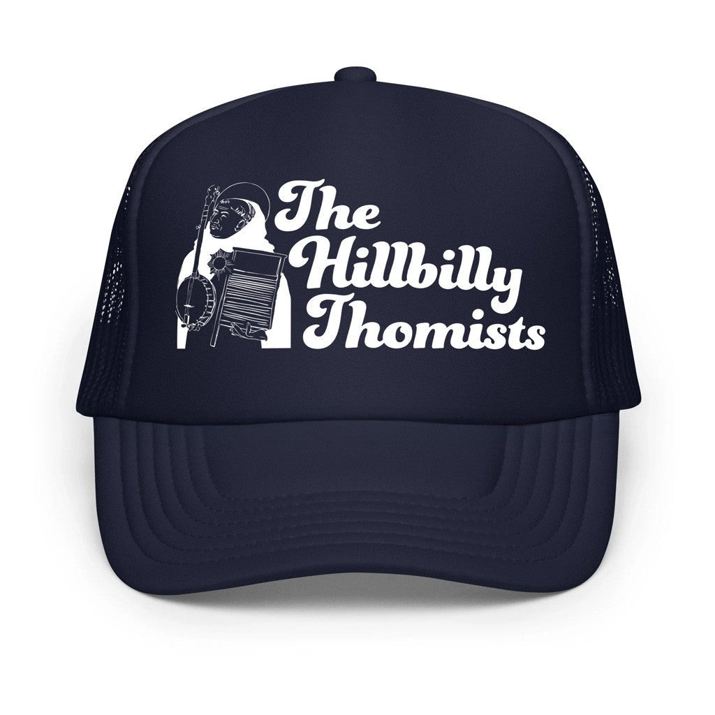 Hillbilly Thomists Merch Banjo Aquinas Trucker Hat Dad Gifts - Lilybirchmarket