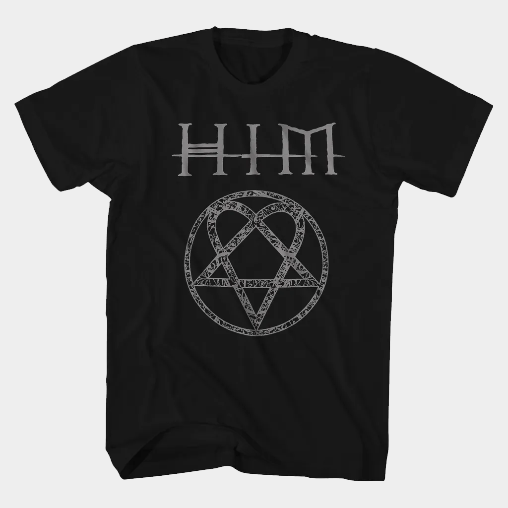 HIM Merch Heartagram Logo Shirt Black Gifts For Rock Music Lovers - Lily Birch Market