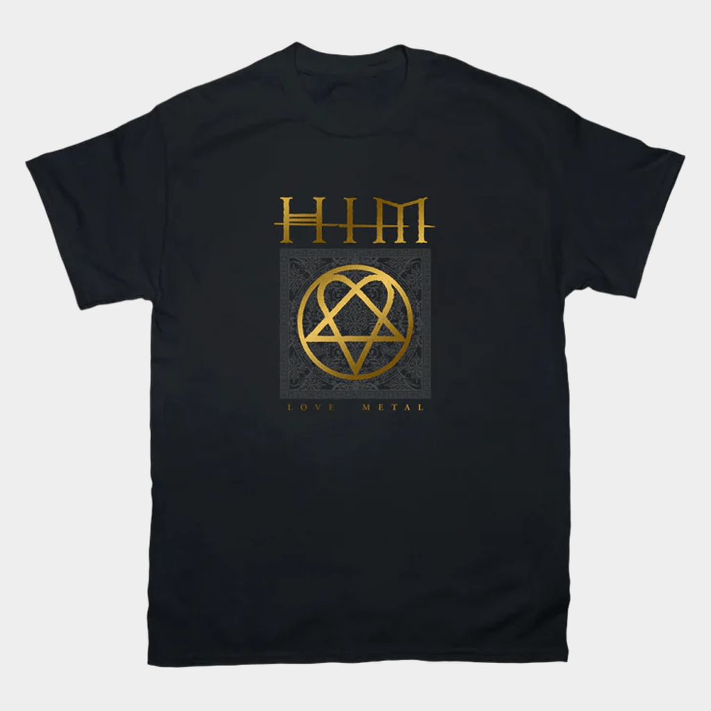 HIM Merch Love Metal T-Shirt Black Presents For Rock Music Lovers - Lily Birch Market