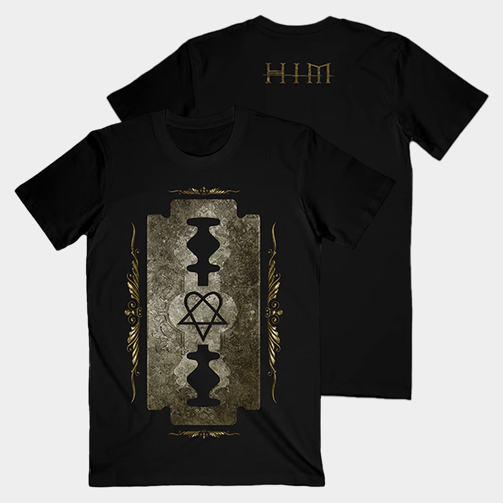 HIM Merch Razorblade Romance T-Shirt Black Presents For Music Lovers - Lily Birch Market
