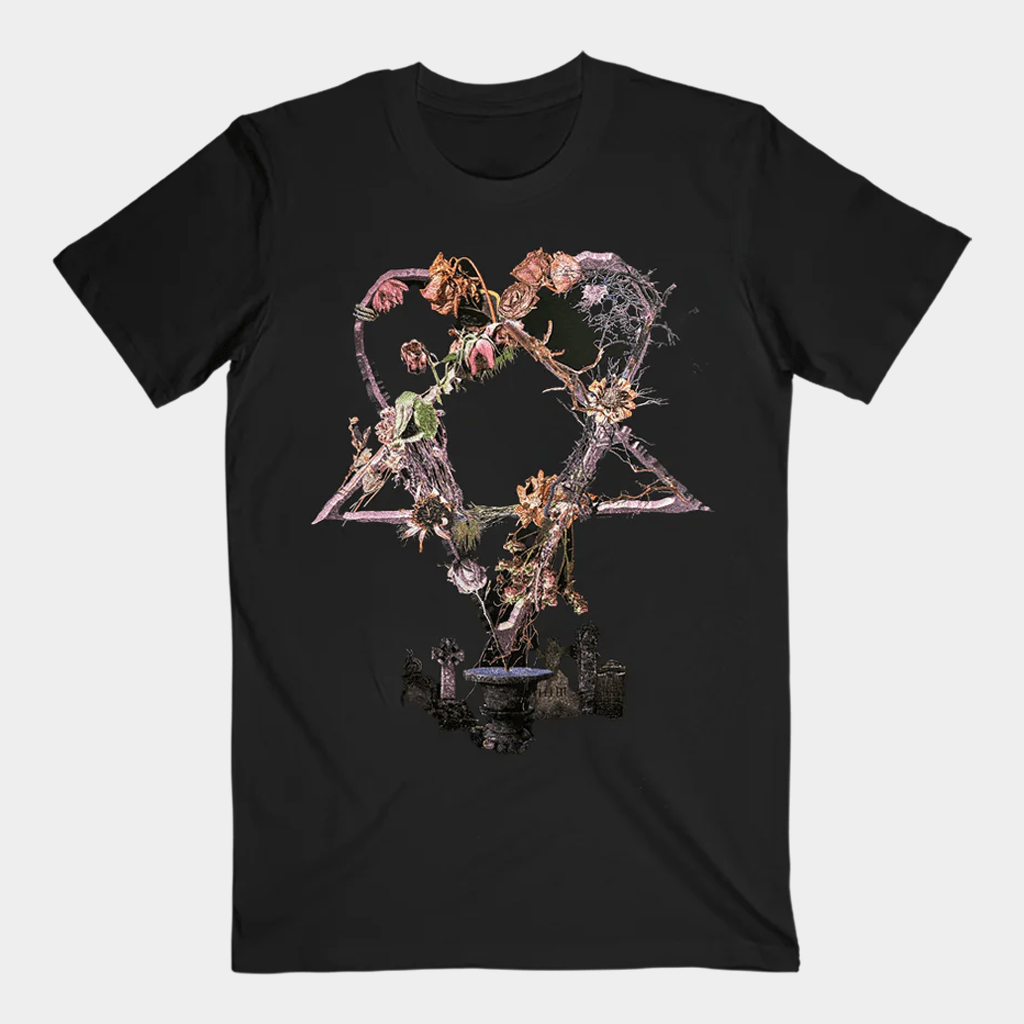HIM Merch Wreath T-Shirt Black Birthday Gifts Ideas For Girlfriend - Lily Birch Market