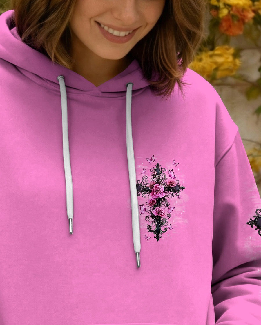 Holy Cross Blessed By God Loved By Jesus Led By The Spirit Hoodie Women's Christian Gifts - Lilybirchmarket