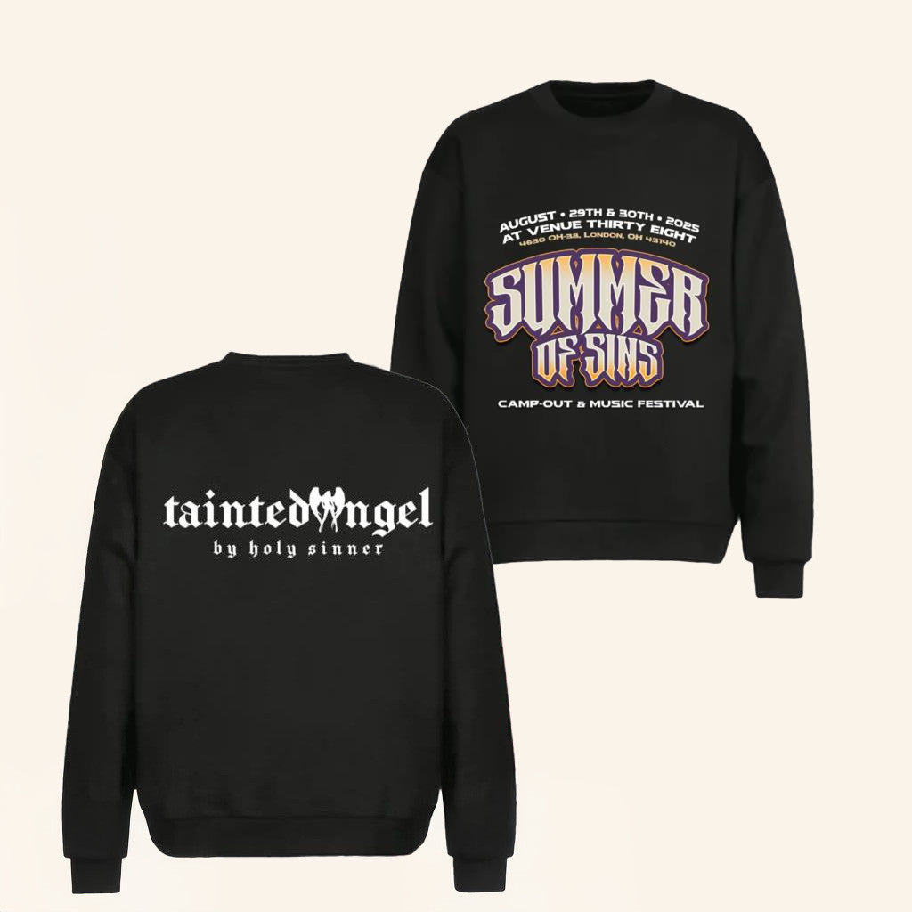 Holy Sinner Merch Tainted Angel Summer Of Sins Sweatshirt Gifts For My Sister - Lilybirchmarket