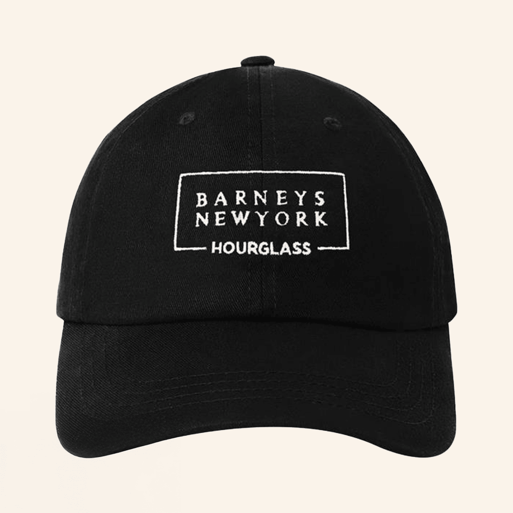 Hourglass Cosmetics Merch Hourglass And Barneys New York Logo Embroidered Baseball Hat Dad Gifts - Lilybirchmarket