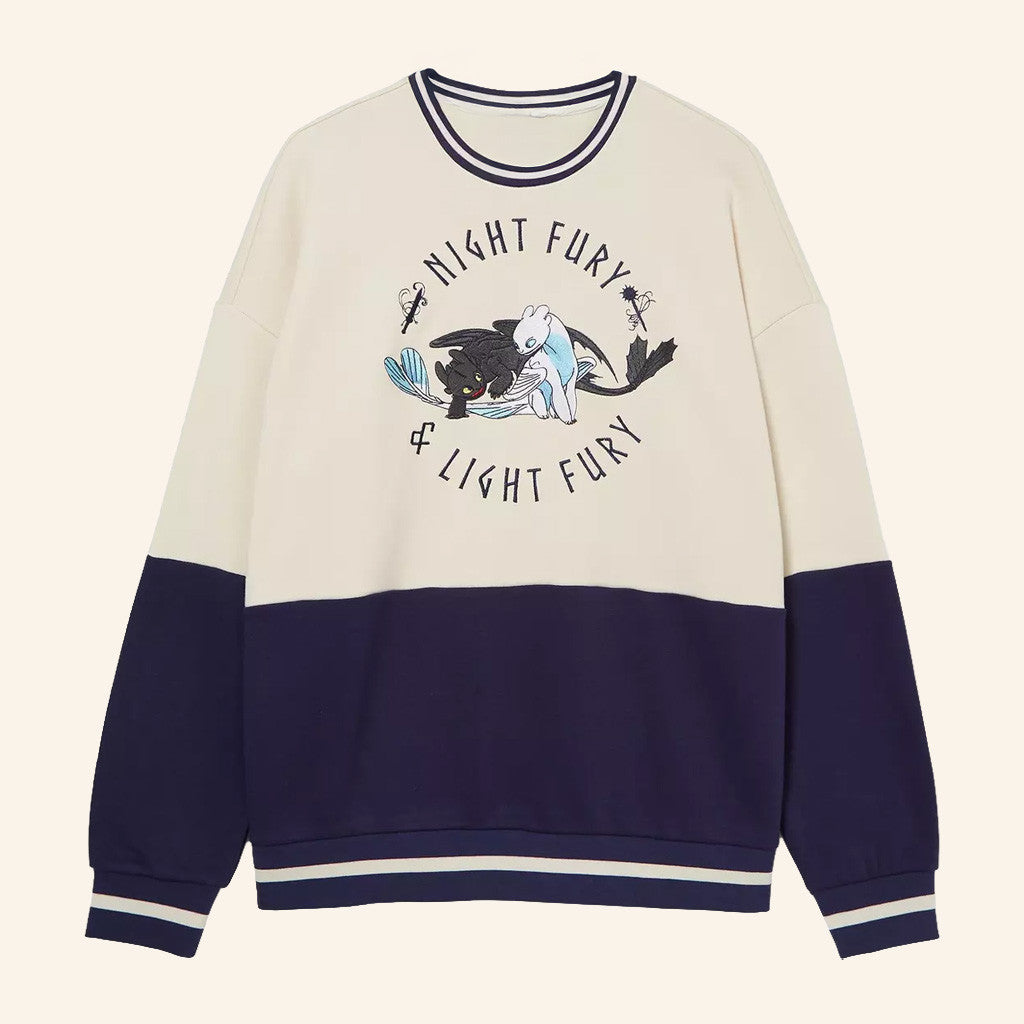 How To Train Your Dragon Merch Toothless And Light Fury Sweatshirt Unique Gifts For Her - Lilybirchmarket