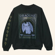 How To Train Your Dragon Merch Toothless Frame Portrait Sweatshirt Gifts For Dragon Lovers - Lilybirchmarket
