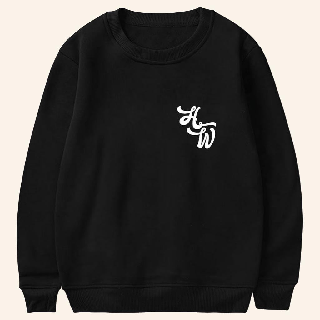 Hudson Westbrook Merch HW Logo Sweatshirt Black Presents For Husband - Lilybirchmarket