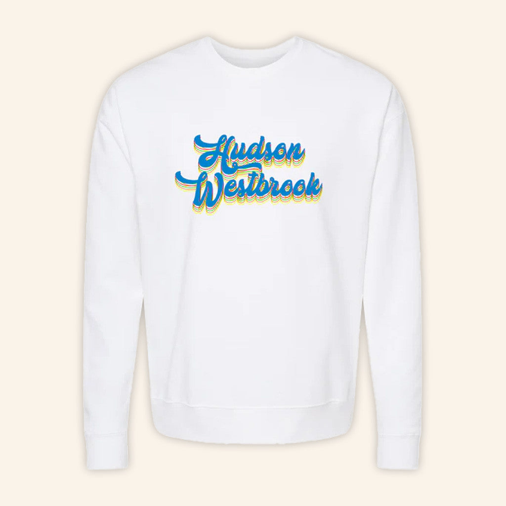 Hudson Westbrook Merch White Sweatshirt Presents For Music Lovers - Lilybirchmarket