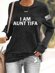 I Am Aunt Tifa Aunties Against Fascists Sweatshirt Anti ICE Sweatshirt No Kings Merch - Lilybirchmarket