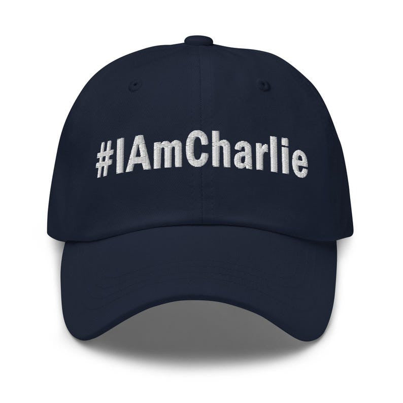 I Am Charlie Hat Embroidered Charlie Kirk Freedom Hat Patriotic Gifts For Supporters - Lilybirchmarket