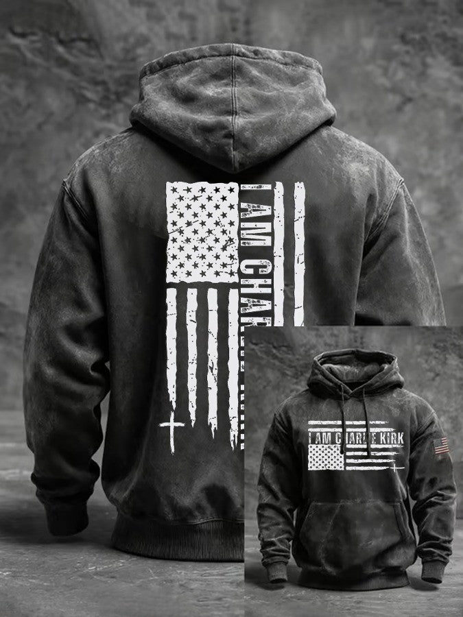 I Am Charlie Kirk Hoodie American Flag Rest In Peace Charlie Kirk Clothing Gifts - Lilybirchmarket