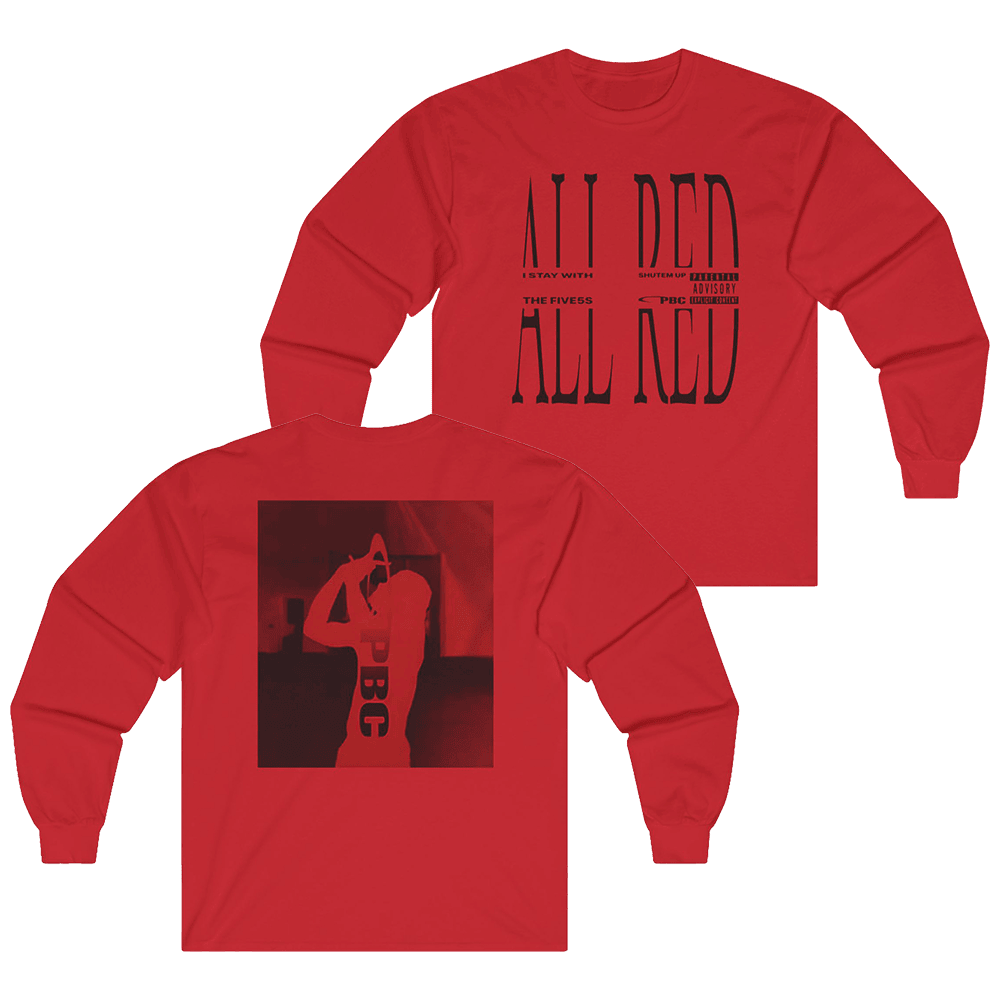 I Am Music Merchandise Playboi Carti All Red Sweatshirt Gifts For Rapper Fans - Lilybirchmarket