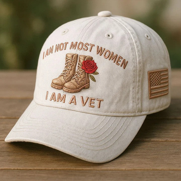 I Am Not Most Women I Am A Vet Embroidered Hat Female Veteran Hat Gifts For Mom - Lilybirchmarket