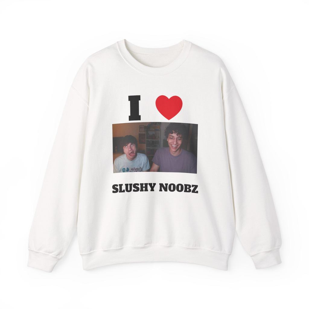 I Heart Slushy Noobz merch Unisex Heavy Blend Crewneck Sweatshirt Gifts For Best Friend - Lilybirchmarket