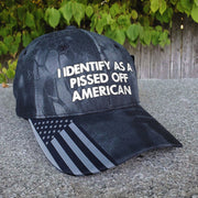 I Identify As A Pissed Off American Embroidered Hat USA Patriotic Political Hat Gifts For Him - Lilybirchmarket