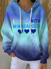 I Stand With Minneapolis Hoodie Women's Minnesota Protest Anti ICE Clothing - Lilybirchmarket