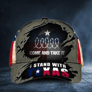 I Stand With Texas Hat Come Take It Barbed Wire Hat - Lilybirchmarket