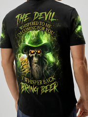  I Whisper Back Bring Beer Skull T-Shirt St Patrick's Day Mens T Shirt St Paddys Day Gifts - TradiViet