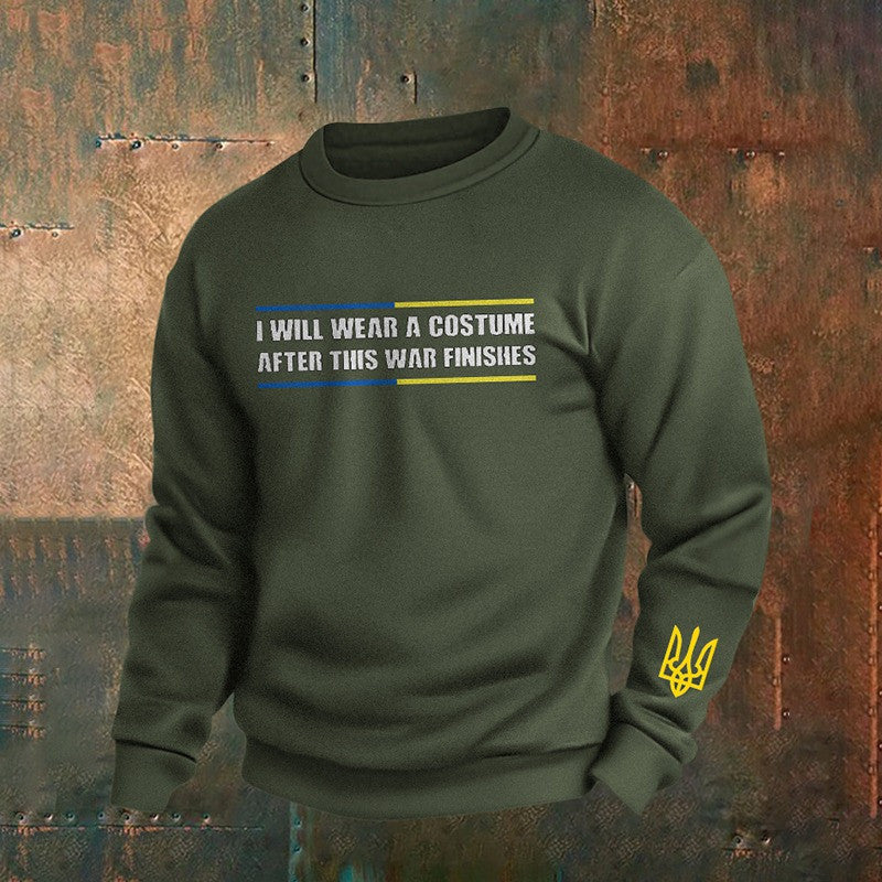 I Will Wear Costume After This War Will Finish Ukraine Sweatshirt Zelensky Green Sweatshirt - Lilybirchmarket