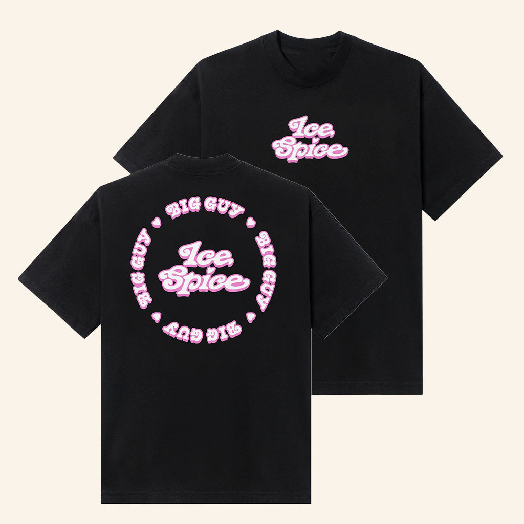 Ice Spice Music Merch Verdy X Ice Spice Big Guy Black T-Shirt Presents For Music Lovers - Lily Birch Market