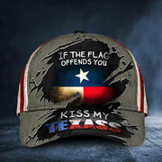 If You Flag Offends You Kiss My Texass Cap US Texas Flag Men Cap - Lilybirchmarket