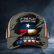 If You Flag Offends You Kiss My Texass Cap USA Texas Flag Vintage Hat Texas Merchandise - Lilybirchmarket