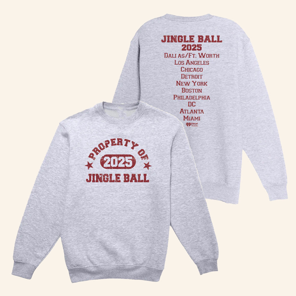IHeart Merch Jingle Ball 25 Property Of Crewneck Sweatshirt Gift Ideas For Brother - Lilybirchmarket